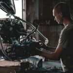 Man holding engines
