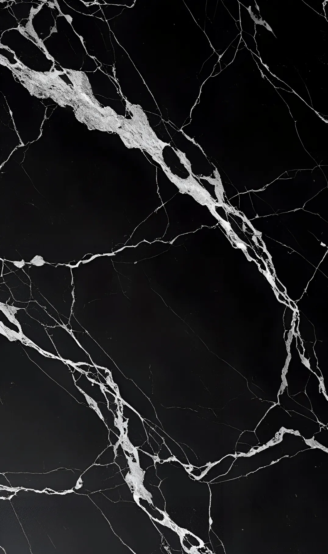 Black countertop sample with dramatic white veining