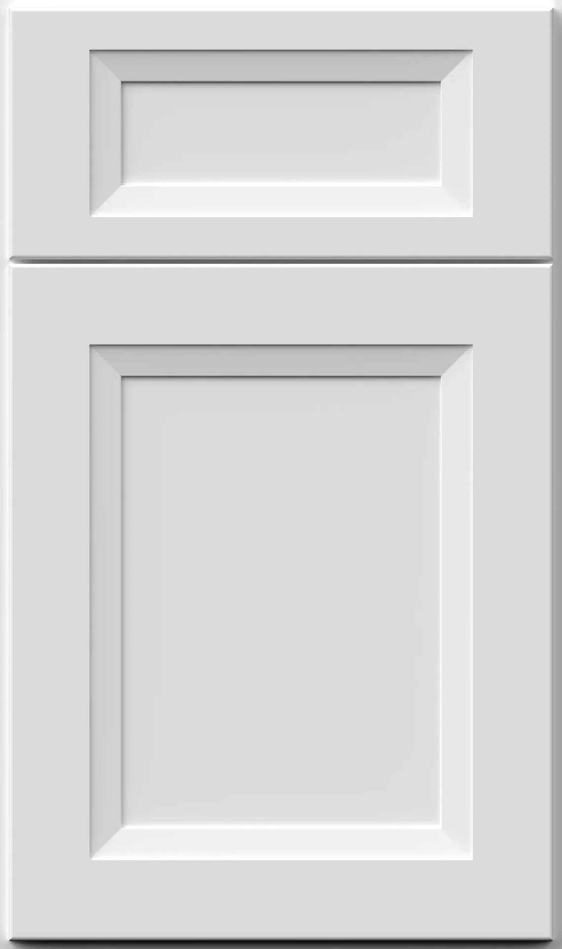 Bright white shaker kitchen cabinet door sample