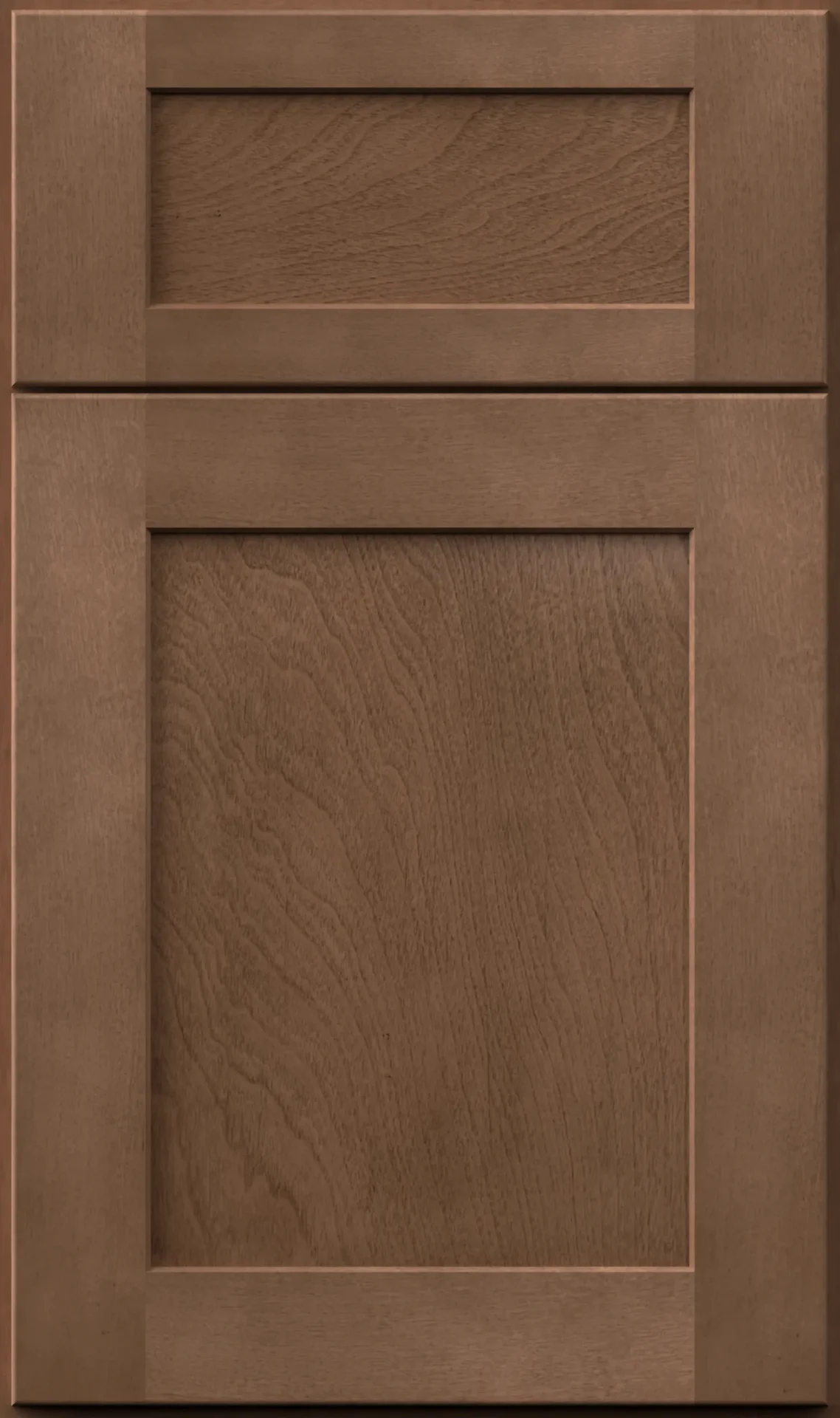 Warm walnut shaker kitchen cabinet door sample